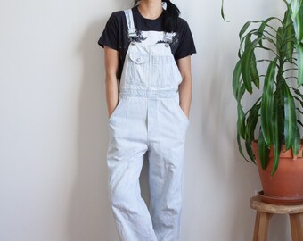 vintage Gap light blue distressed denim overalls dungarees / size xs