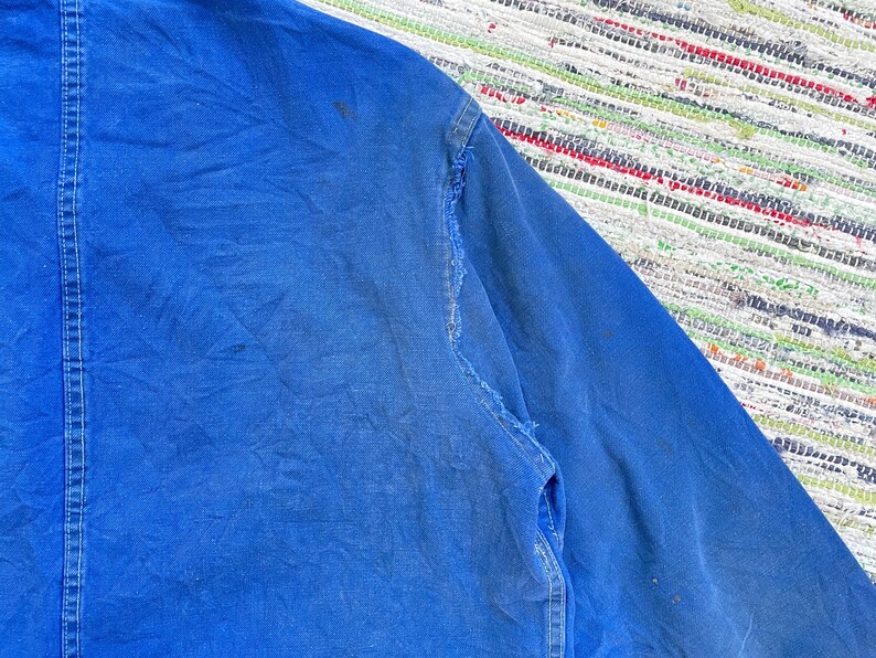 Vintage Royal Blue Distressed French Chore Jacket / 3 Front | Etsy