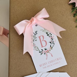 Personalized Coquette Christmas Gift Tags Set of 16 - Customized | Perfect for Gifts & Decorations