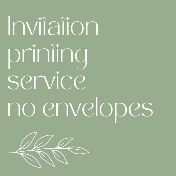 Invitation Printing Service- NO ENVELOPES-Printing Only, Free Shipping, 5x7, Single or Double Side,  *Minimum of 24