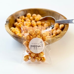 Popcorn Stickers, Wedding Favor Stickers, Custom Stickers, Party Poppin, Thanks For Popping By, Personalized Wedding Stickers, Sets of 20s