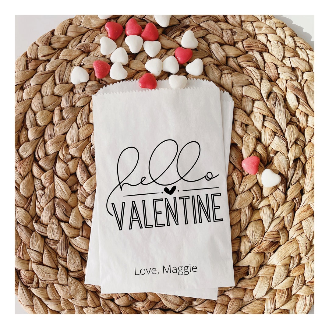 Valentines Candy Bag Valentines Day Class Exchange Hello Valentine
