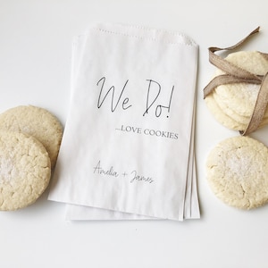 Wedding cookie Bags, Personalized Treat Bags for Your Wedding Cookie Bar or Buffet image 1