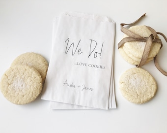 Wedding cookie Bags, Personalized Treat Bags for Your Wedding Cookie Bar or Buffet