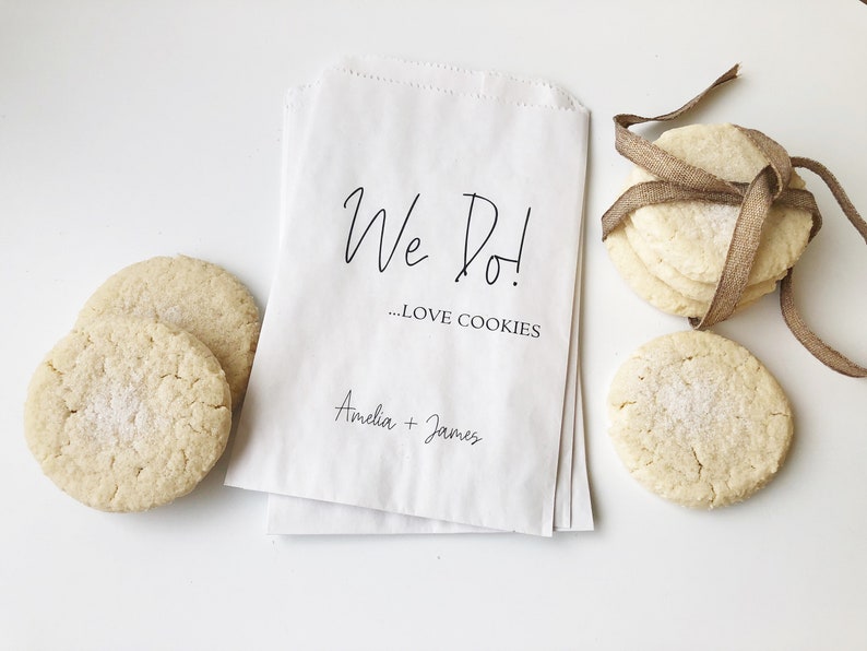 Wedding cookie Bags, Personalized Treat Bags for Your Wedding Cookie Bar or Buffet image 1