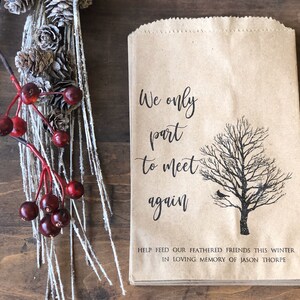 Cardinal Memorial Gift, Bird Seed Packet Favor Bags (Unfilled) - Funeral, Memorial Gift, Remembrance, Condolence, Keepsake