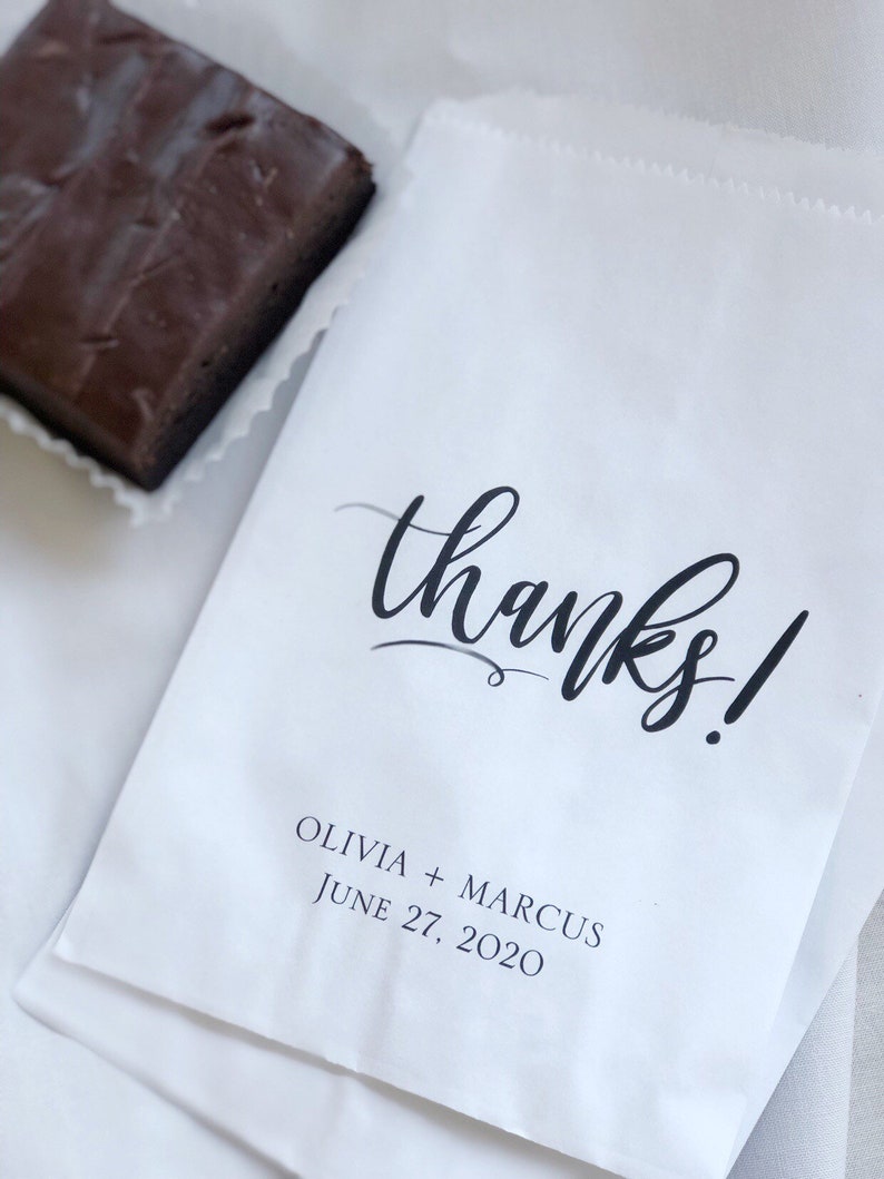 Wedding Favor Bags Thank You Cookie Bags Bridal Shower Etsy