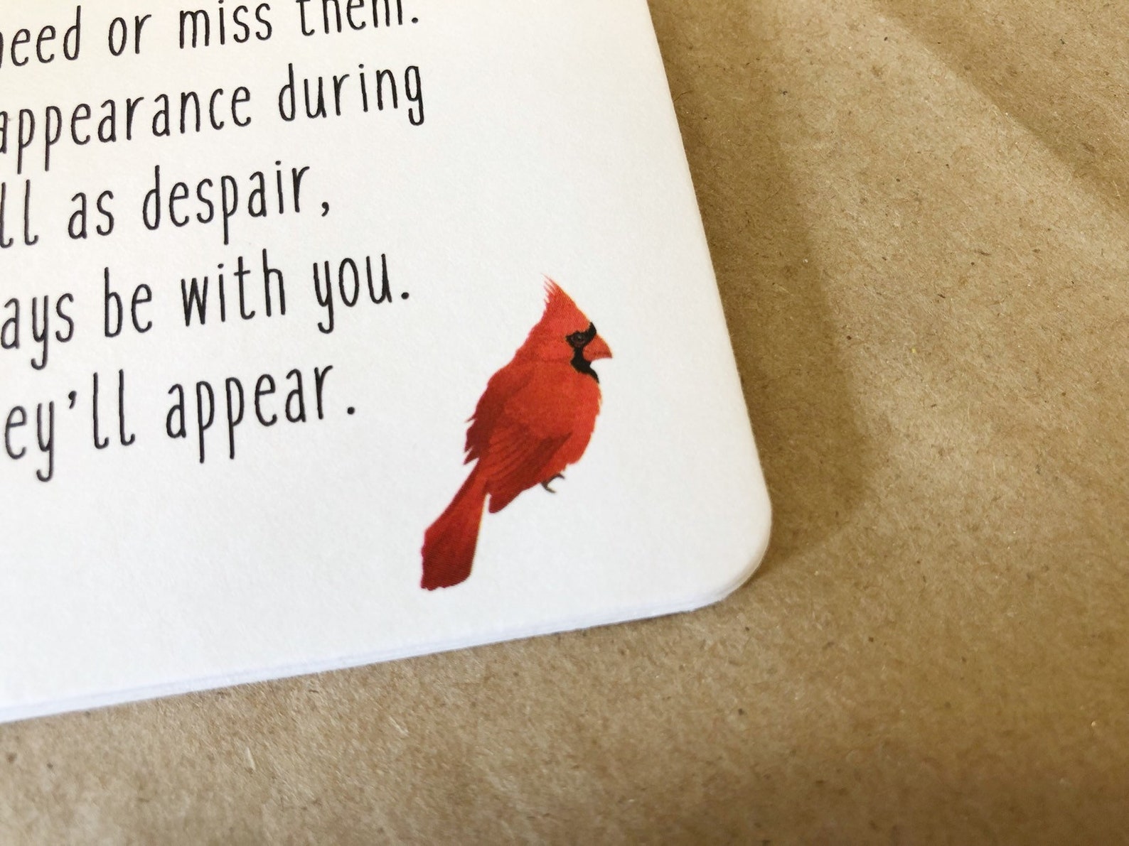 Sympathy Gift Card Loss of Mother Cardinal Keepsake In Etsy