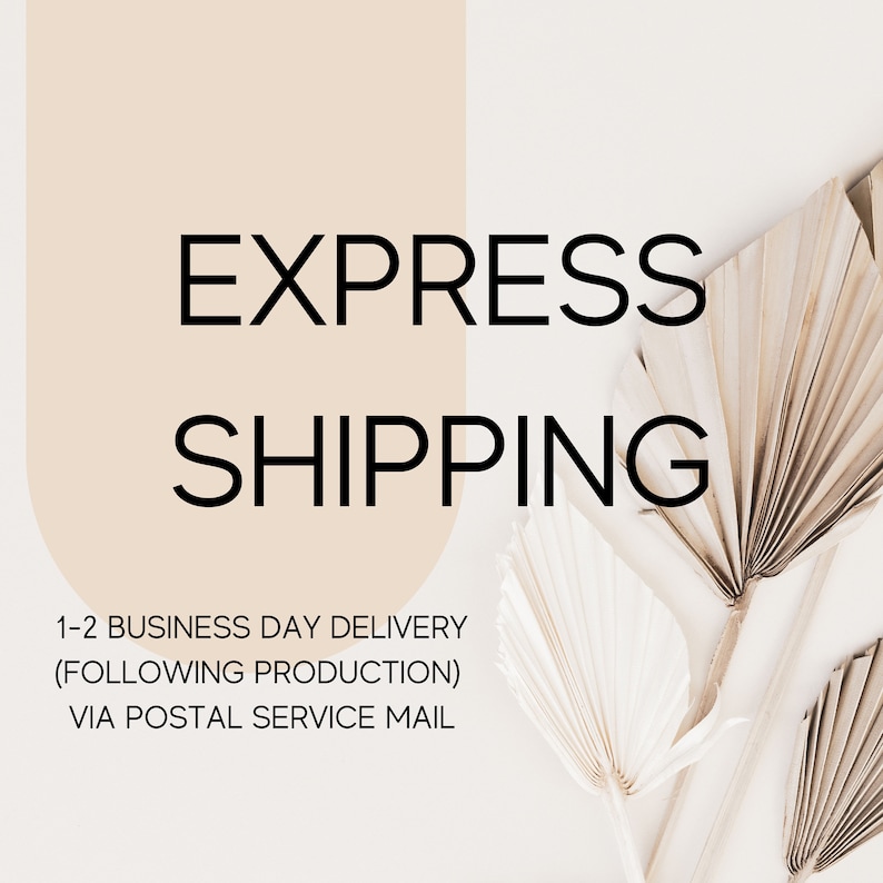 EXPRESS SHIPPING add on USPS or ups 1-2 day delivery option image 1