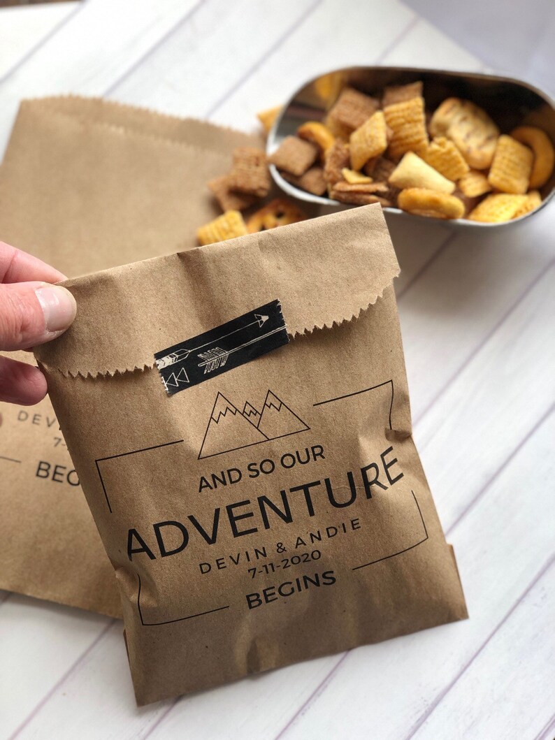 Trail Mix Bar Bags Popcorn Bags Wedding Snack Bags Popcorn Etsy