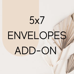 Add 5x7 envelopes to my order, Set of 25 White A7 Envelopes