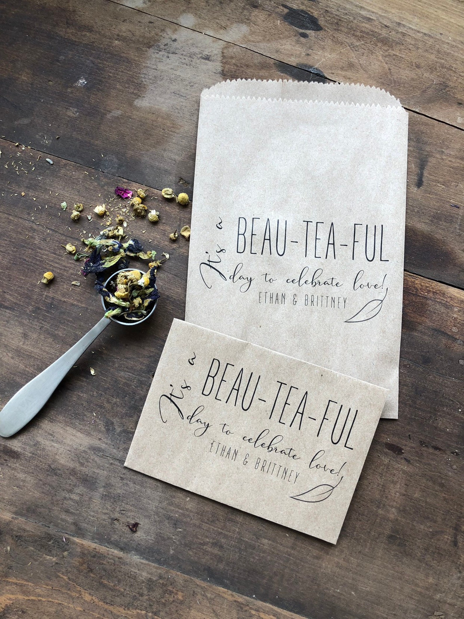 Personalized Tea Bag Party Favors Beau-Tea-ful day wedding | Etsy