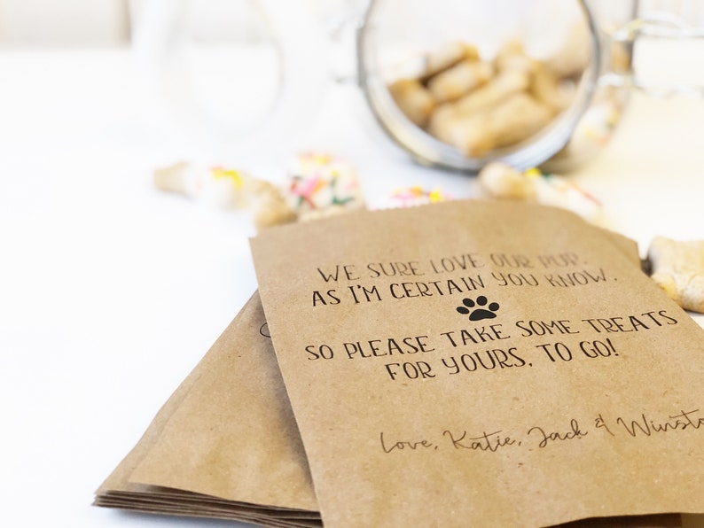Wedding Doggie Bags Dog Treat Bags for Wedding Doggie Bags Etsy