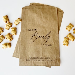 Bearly Wait Baby Shower decorations - Baby Boy - Girl Baby Shower Donut Bags - Baby Shower Decor - Baby Sprinkle - Baby Shower - sets of 25
