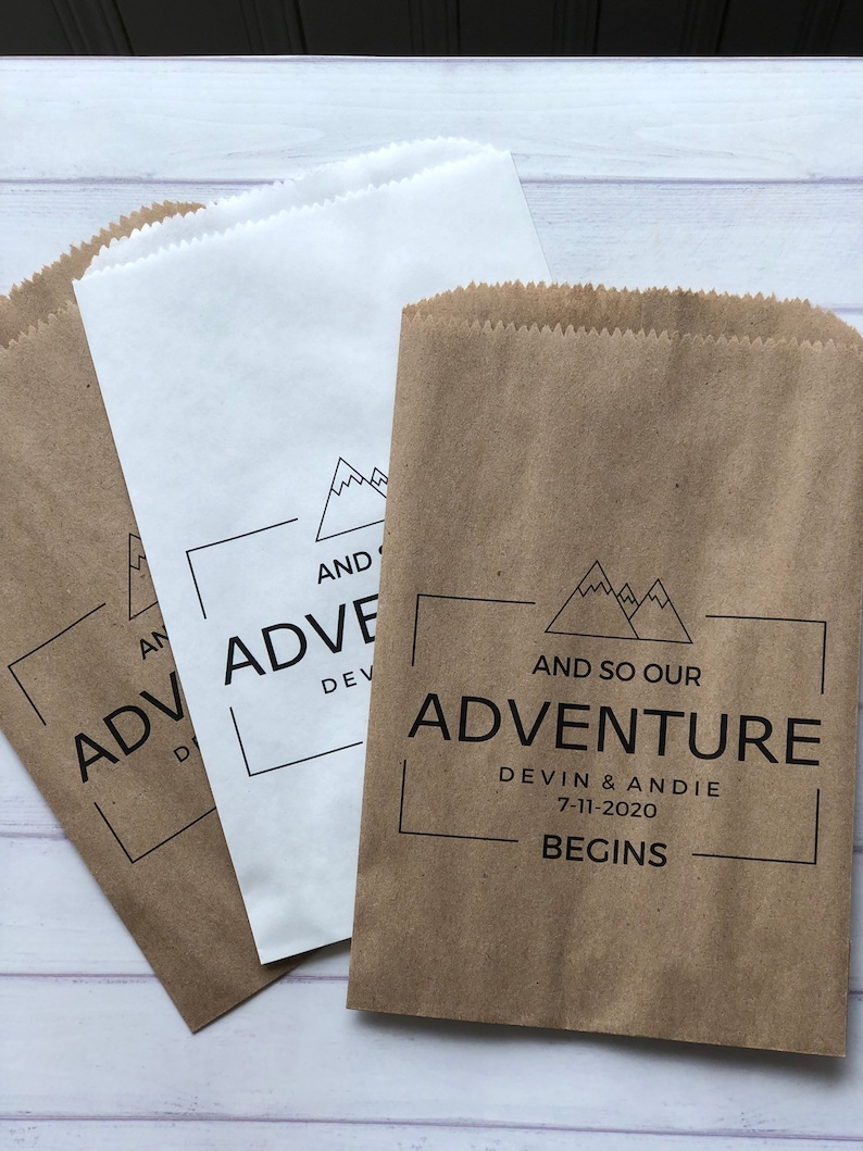 Trail Mix Bar Bags Popcorn Bags Wedding Snack Bags Popcorn Etsy