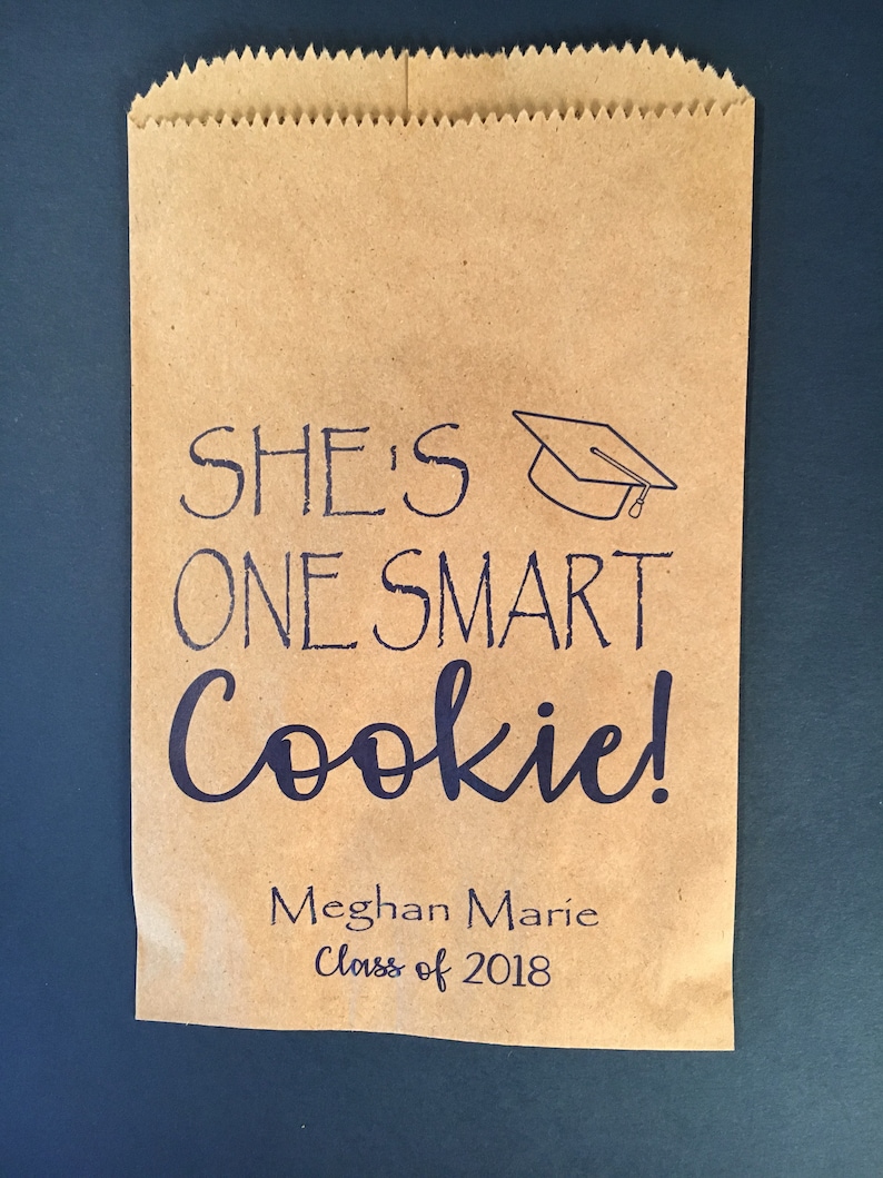 Graduation Favor Bags, Cookie Take Home Bag, Candy Buffet Bag, Graduation Cookie Bag, Favor Bag, One Smart Cookie, Sets Of 25s Bild 9