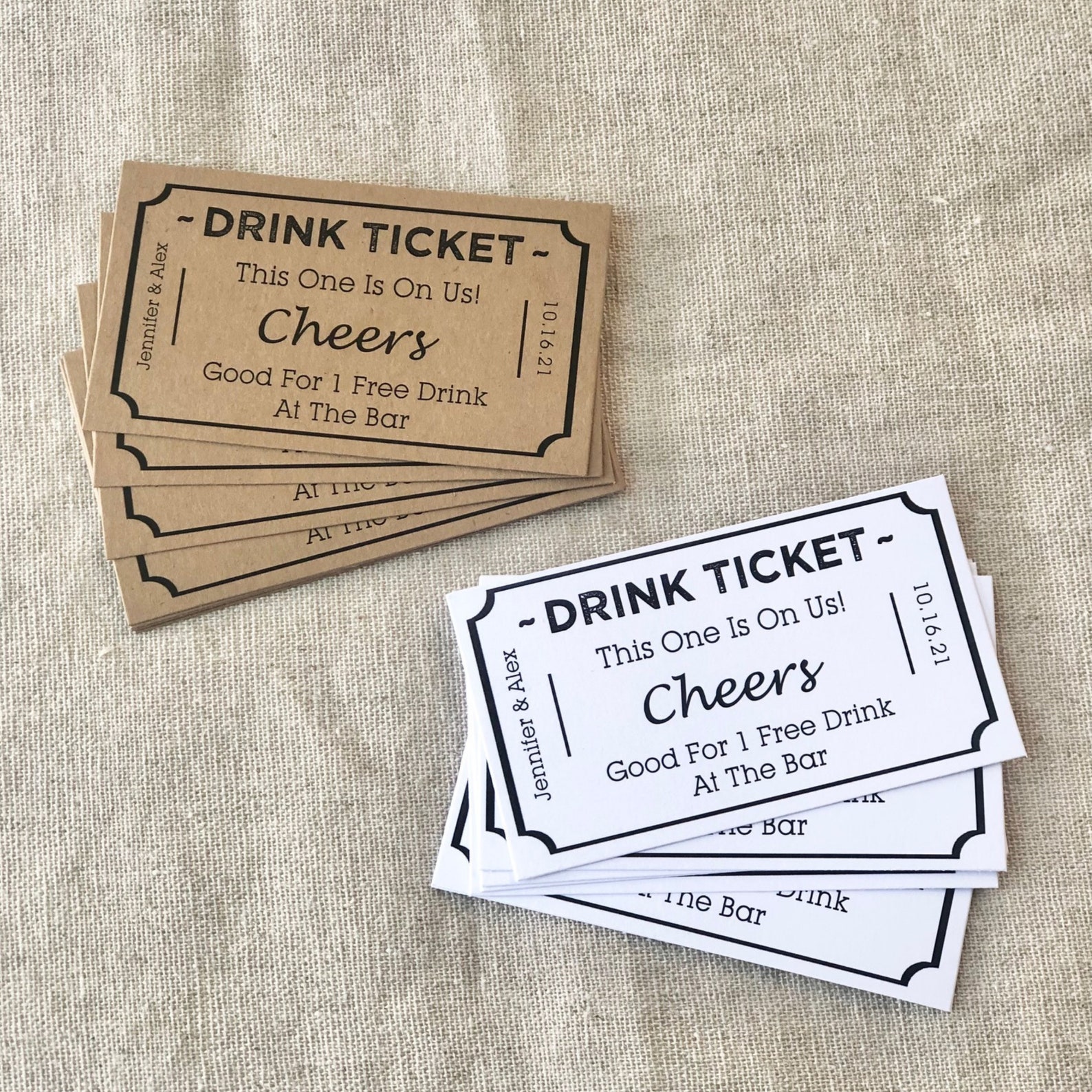 Personalized Wedding Drink Tickets Guests Drink Ticket | Etsy