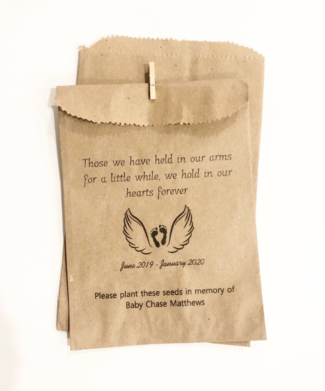 Child Funeral Favors Celebration of Life Me Nots Etsy