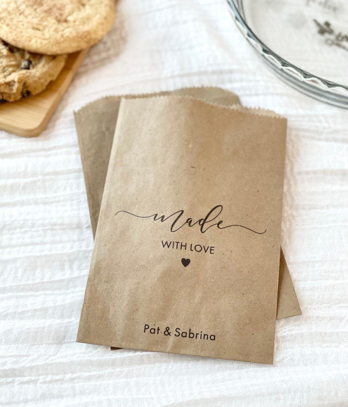 Bridal Shower Cookie Bags Made With Love Treat Bags Wedding Etsy
