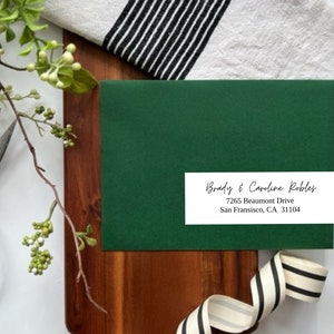 Printed Wrap Around Wedding Address Labels Envelope Addressing Fold Over Address Stickers Address Labels Invitation Labels 20 image 3