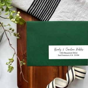 Wrap Around Wedding Address Labels - Envelope Addressing - Fold Over Address Stickers- Address Labels - Invitation Labels - Sets of 20