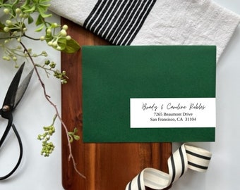Wrap Around Wedding Address Labels - Envelope Addressing - Fold Over Address Stickers- Address Labels - Invitation Labels - Sets of 20