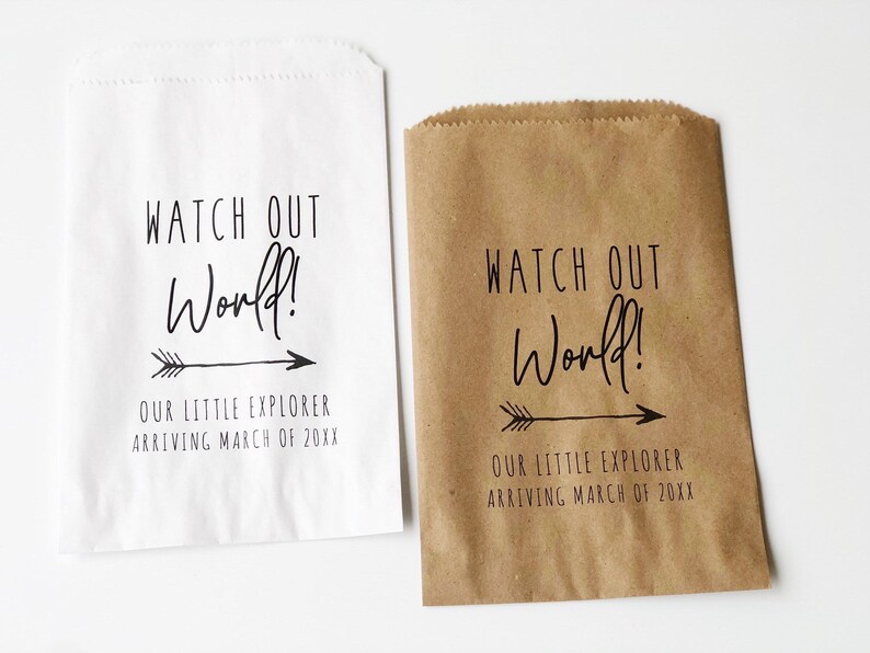 Adventure Theme Baby Shower Favors Trail Mix Bags Boy Etsy