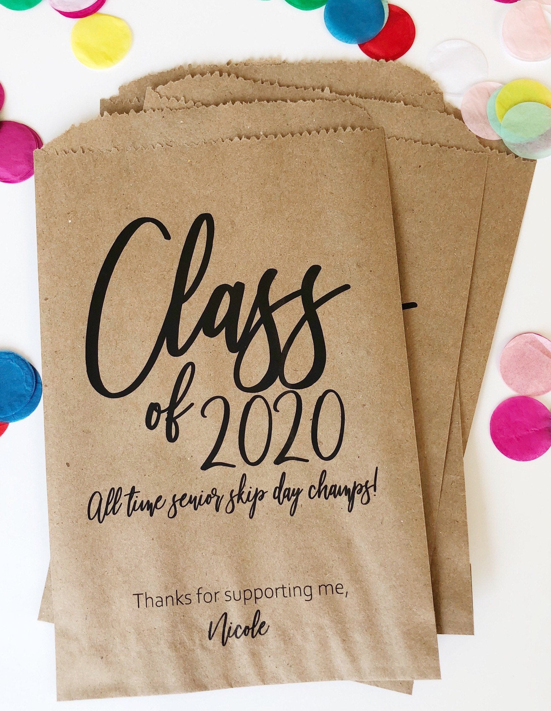 Graduation Favor Bags Class of 2020 favor Bag Drive Through Etsy