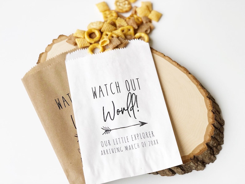 Adventure Theme Baby Shower Favors Trail Mix Bags Boy Etsy