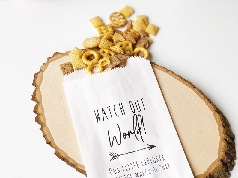 Adventure Theme Baby Shower Favors Trail Mix Bags Boy Etsy