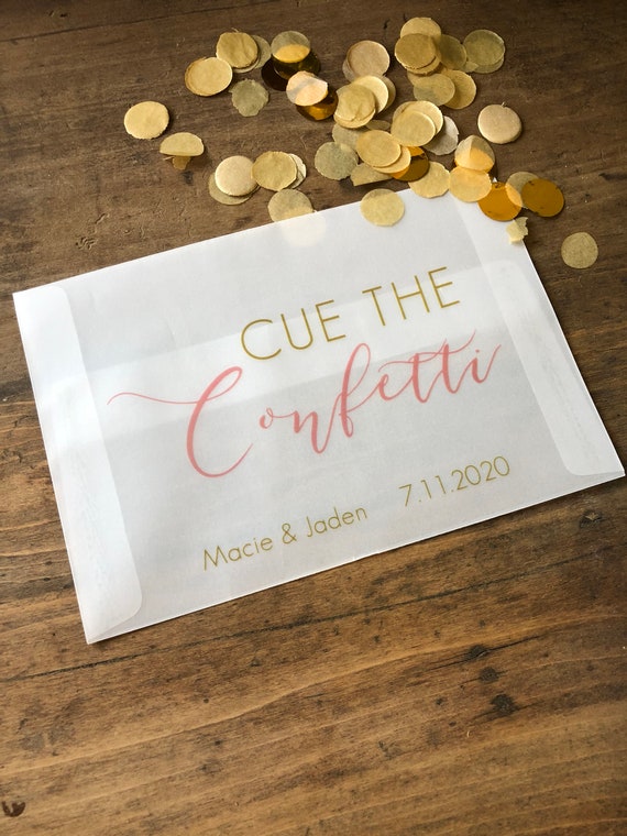 Vellum Confetti Envelopes Wedding Confetti Toss Glassine Etsy