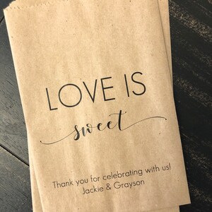 Hochzeit Dankeschön Geschenk Taschen, Hochzeit Candy Taschen, 2025 Hochzeiten, Love ist Sweet Treat Taschen, Tasche zum Mitnehmen, Candy Buffet Taschen, 25er-Set