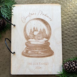 Organisator wenskaarten - Kerstkaarthouder - Gepersonaliseerd - Kerstkaartenboek - Kerstkaart - Kerstkaart - Fotoalbum - Hout