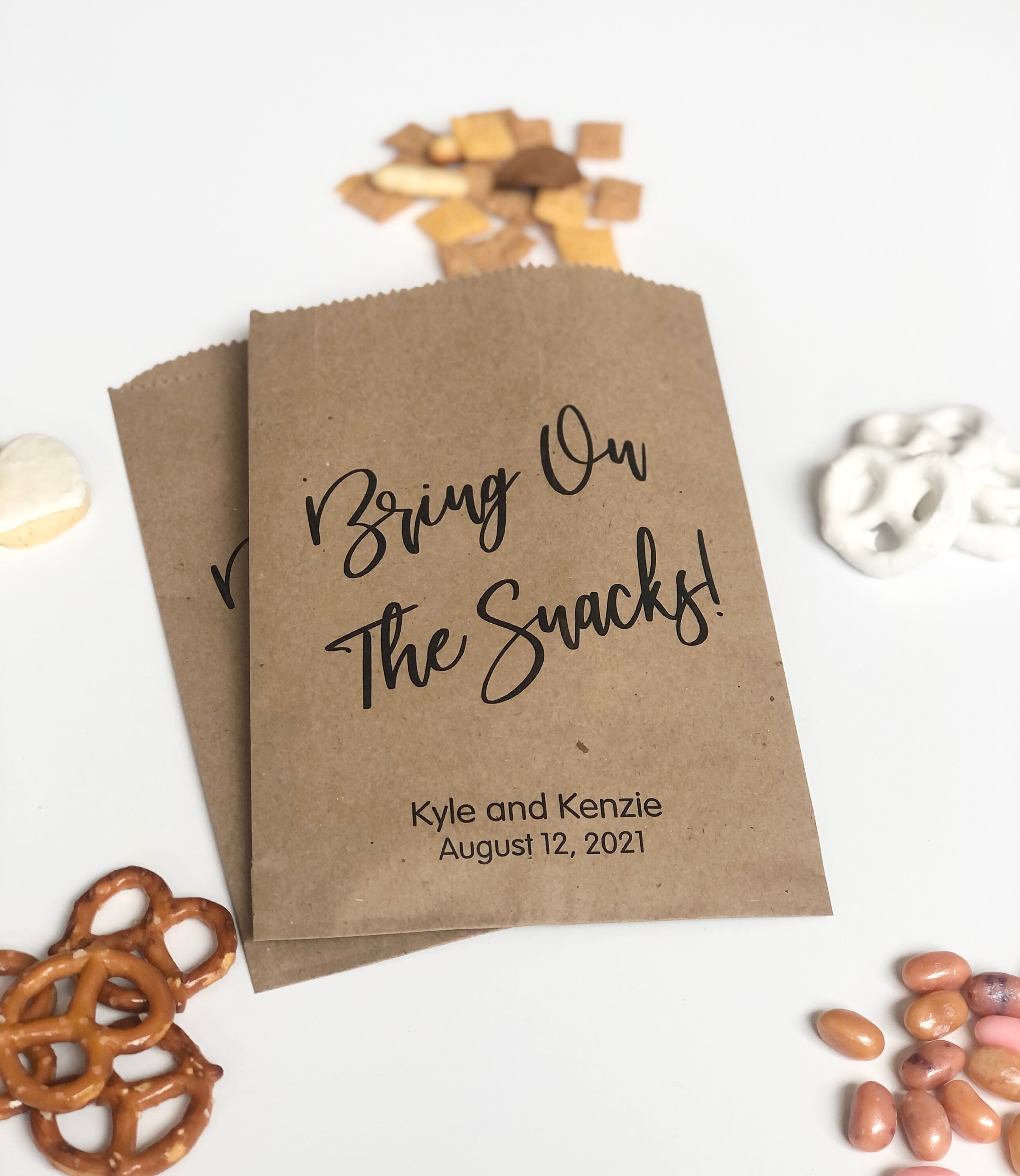 Custom Wedding Favor Bags Wedding Treat Bags Snack Bags Etsy