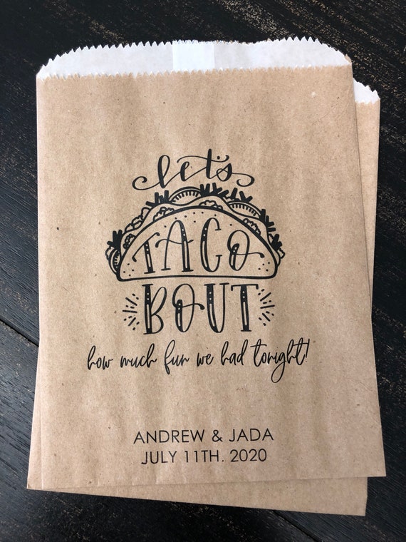 snack bags for wedding