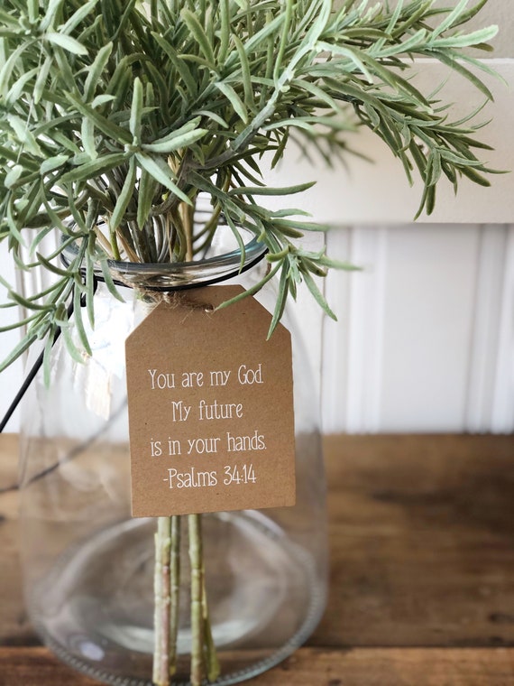 Christian Graduation Centerpiece Tags – Bible Verse, Set of 8