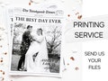 Newspaper Wedding Program Printing, Wedding Newspaper Program, Printed Wedding Programs, Folded Wedding Program, Wedding Print Service, 25pc