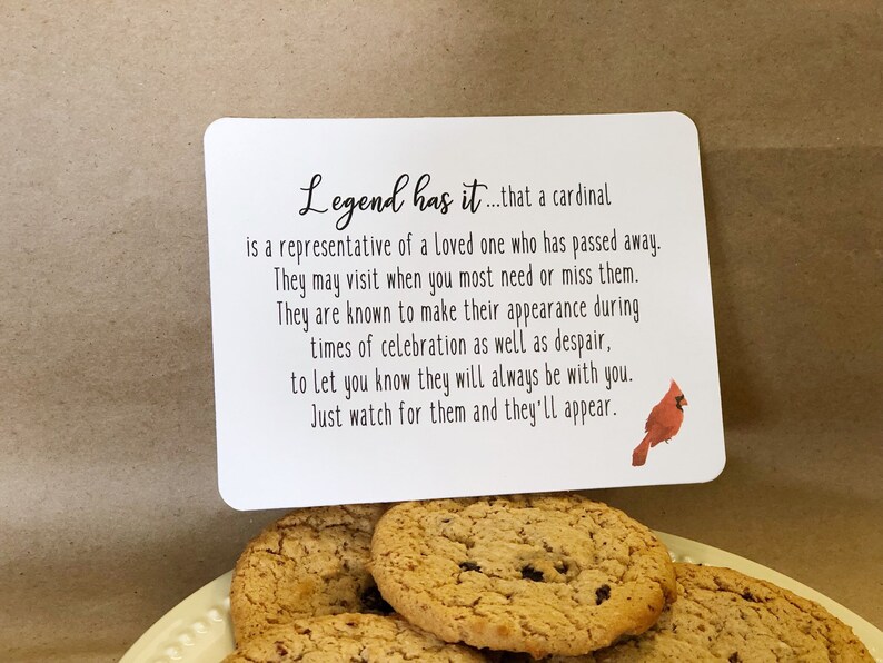 Sympathy Gift Card Loss of Mother Cardinal Keepsake In Etsy