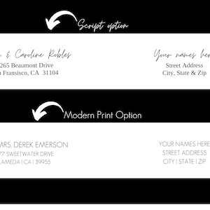 Printed Wrap Around Wedding Address Labels Envelope Addressing Fold Over Address Stickers Address Labels Invitation Labels 20 image 7