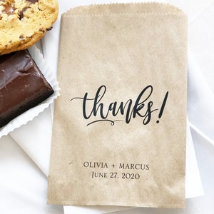 Wedding Favor Bags, Thank You cookie bags, Bridal Shower Favors, Wedding Candy Bags, Wedding bakery Bags, Treat Bags, 25