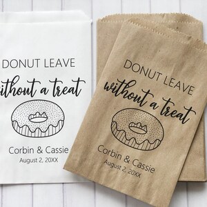 Donut Favor Bag, Wedding Favor Bags, Personalized Wedding Favor Bags, Custom Favor Bags, Favor Bags Wedding, Donut Mind If I do Bags image 4