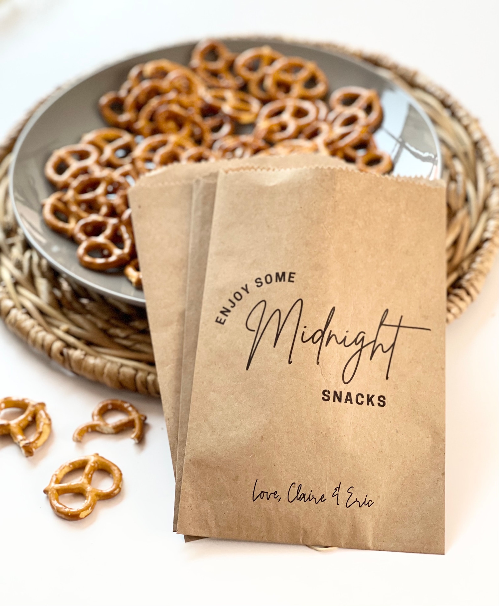 Wedding Snack Mix Bags Midnight Snacks Bags Donut or Cookie Etsy