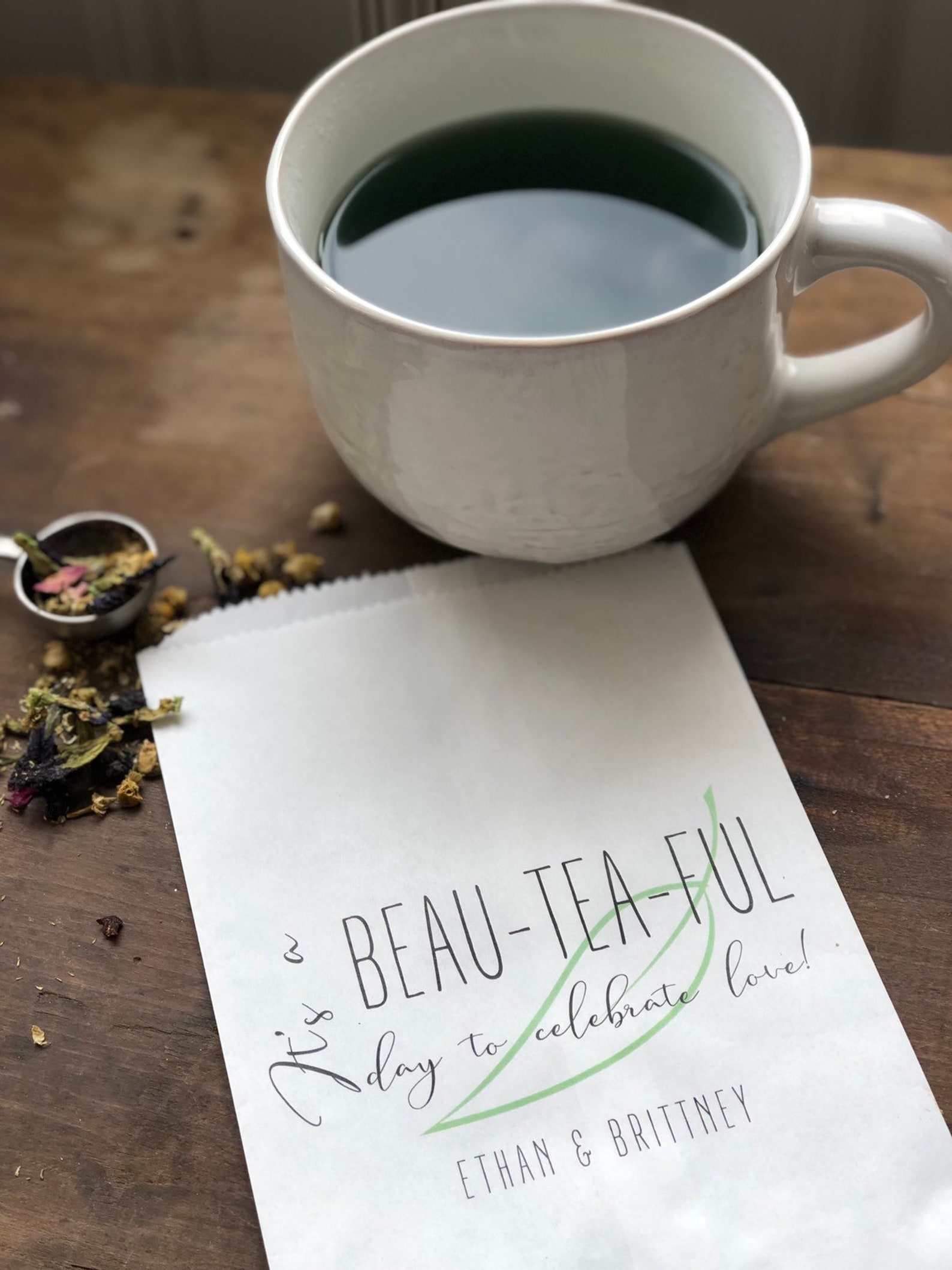Personalized Tea Bag Party Favors Beauteaful Day Wedding Etsy