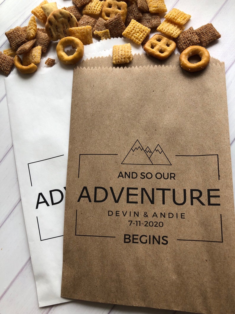 Trail Mix Bar Bags Popcorn Bags Wedding Snack Bags Popcorn Etsy