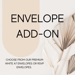 Add-on envelopes to my order - envelope add on - White square flap envelopes