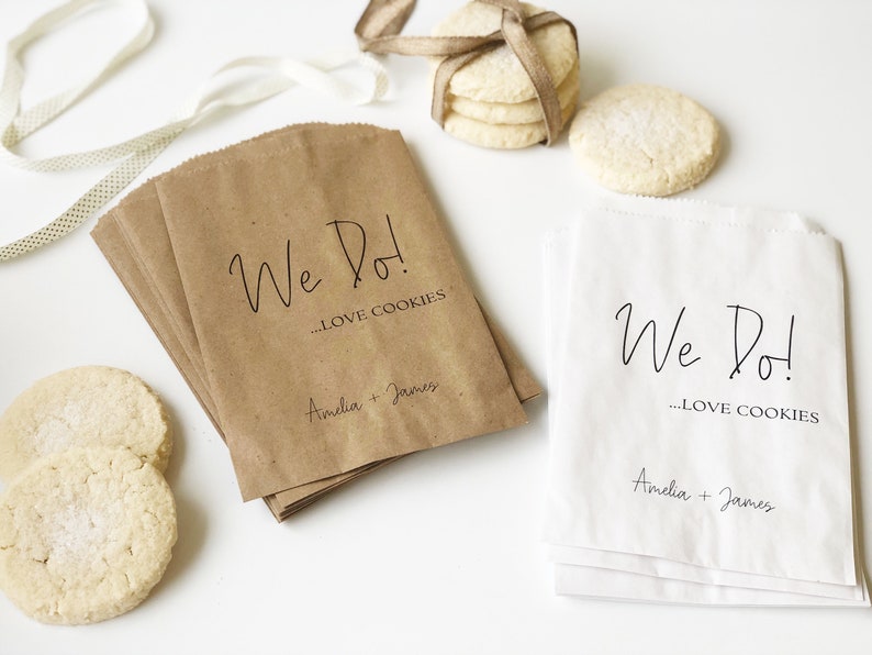 Wedding cookie Bags, Personalized Treat Bags for Your Wedding Cookie Bar or Buffet image 2