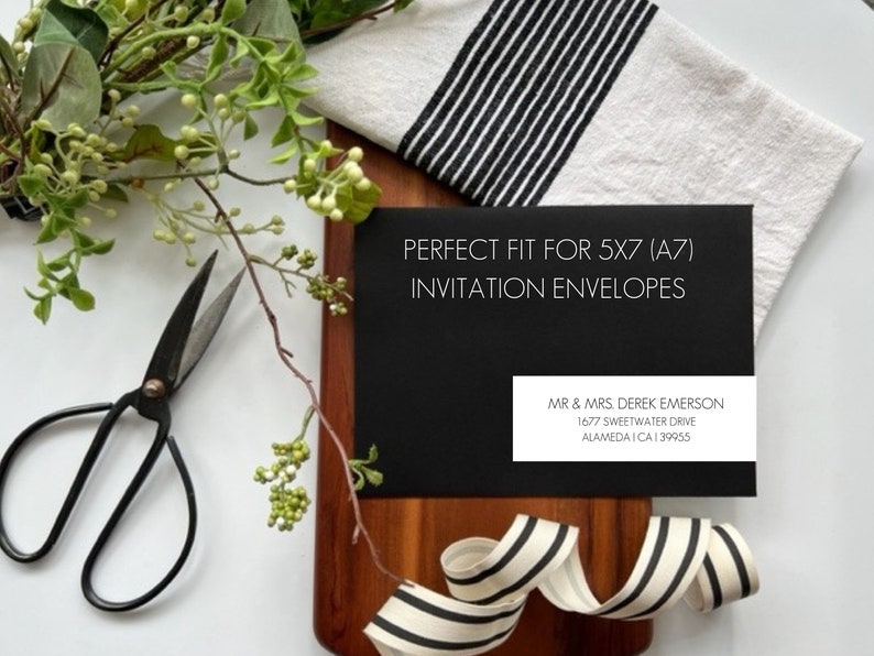 Wrap Around Wedding Address Labels Envelope Addressing Etsy