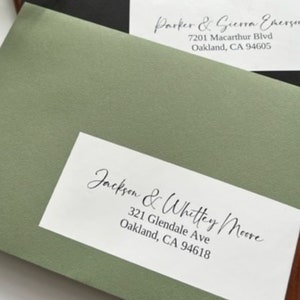 Printed Wrap Around Wedding Address Labels Envelope Addressing Fold Over Address Stickers Address Labels Invitation Labels 20 image 6