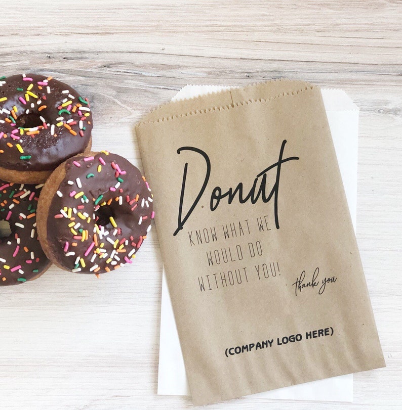 Employee Appreciation Gift Idea Branded Treat Bags Donut Etsy