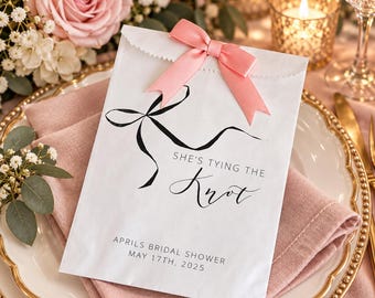 She's Tying the Knot Favor Bags: Elegant Bridal Shower Favors (Set of 25)